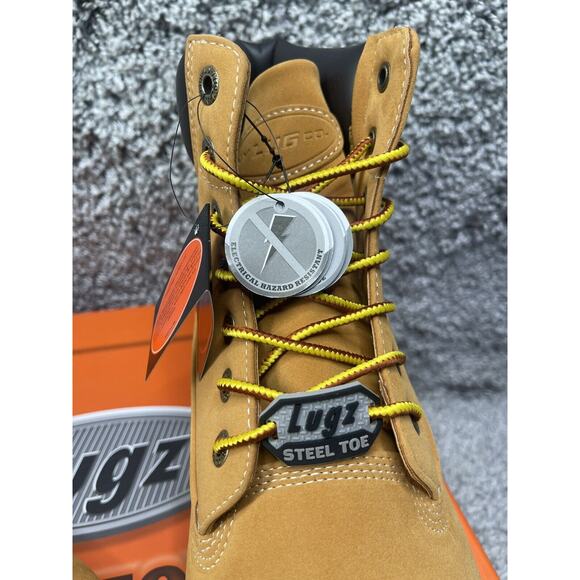 Mens LUGZ Work Boots MDRIF6STWK 7470 Wheat Tan Bark Lined Slip Resist 9.5W main image 6